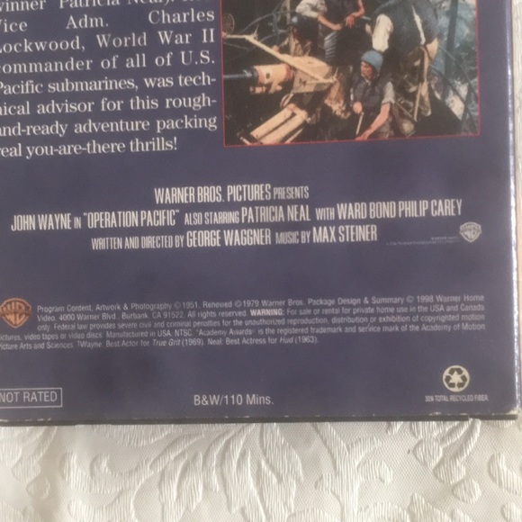 VTG John Wayne Operation Pacific VHS#15889 - Picture 4 of 8